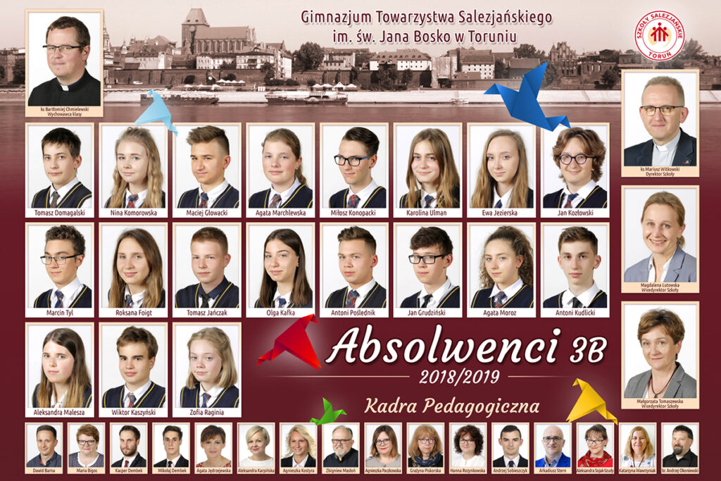 absolwenci klasa 3b gimnazjum rok szkolny 2018 2019